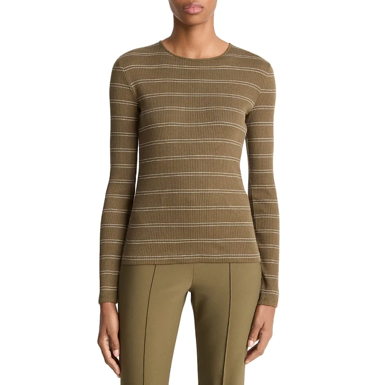 Vince Striped Crewneck Top