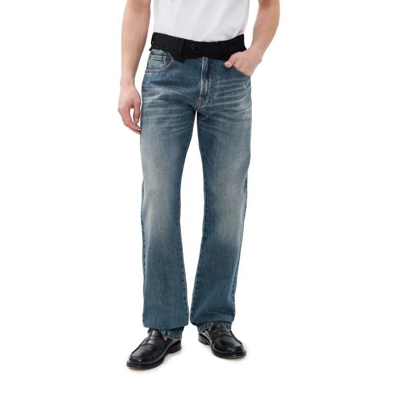 Pantaloni 5 tasche blu MM6 Maison Margiela