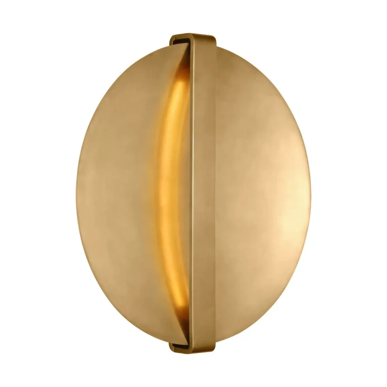 Natural Brass LED Wall Sconce from the Cymbal Collection