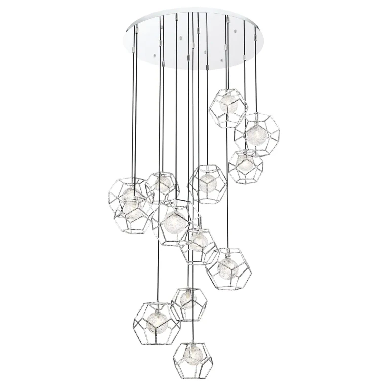 Chrome LED Chandelier from the Norway Collection