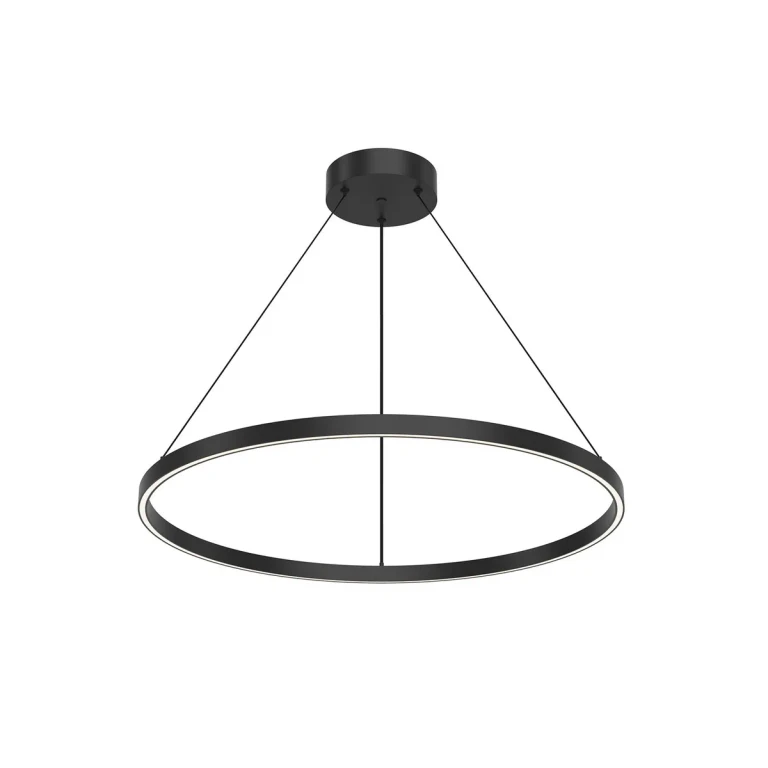 Black LED Pendant from the Cerchio Collection
