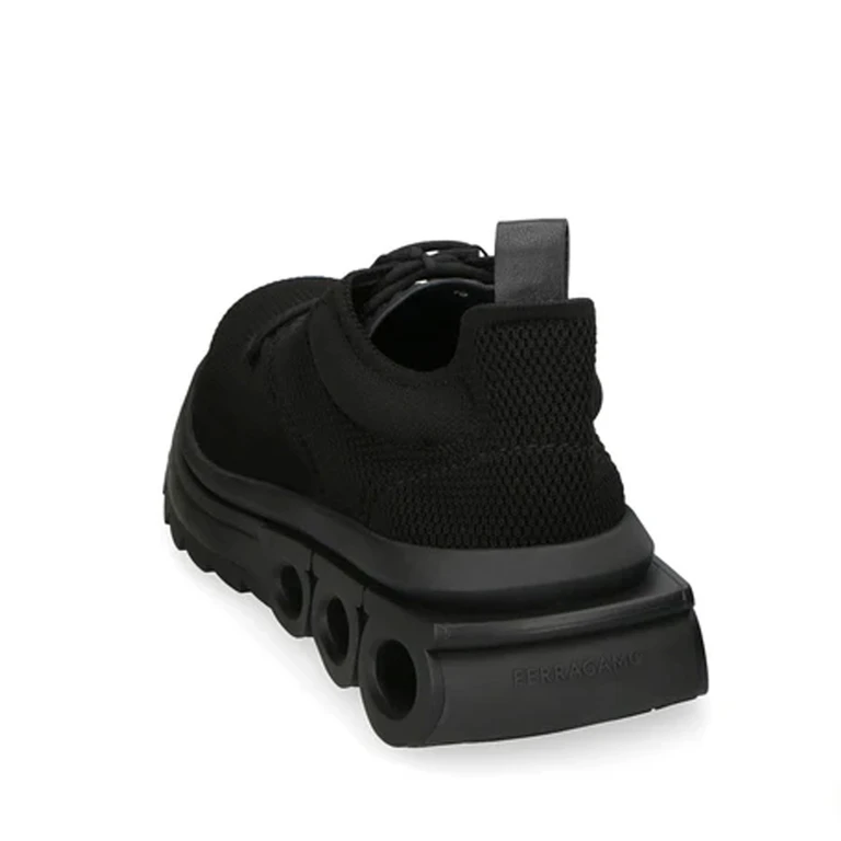 Salvatore Ferragamo Gancini Sneakers Black Fabric - Men