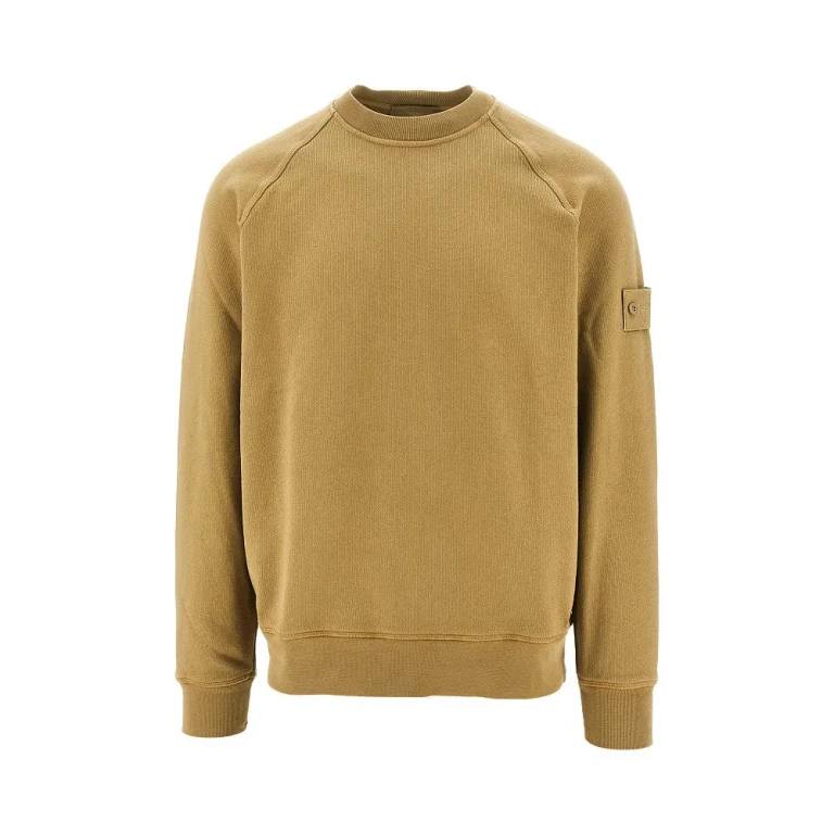 STONE ISLAND Cotton crewneck sweatshirt with Logo Badge Man S