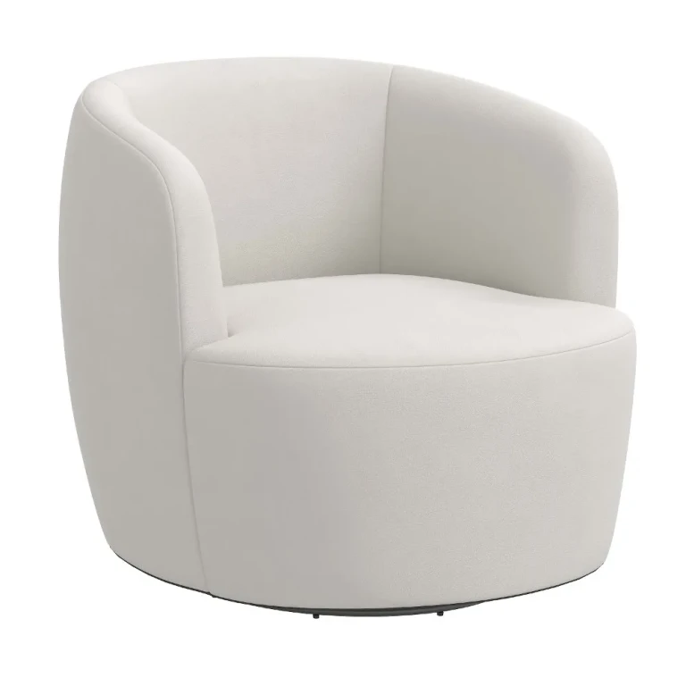 Hunter Velvet Light Gray Swivel Chair - Skyline Furniture