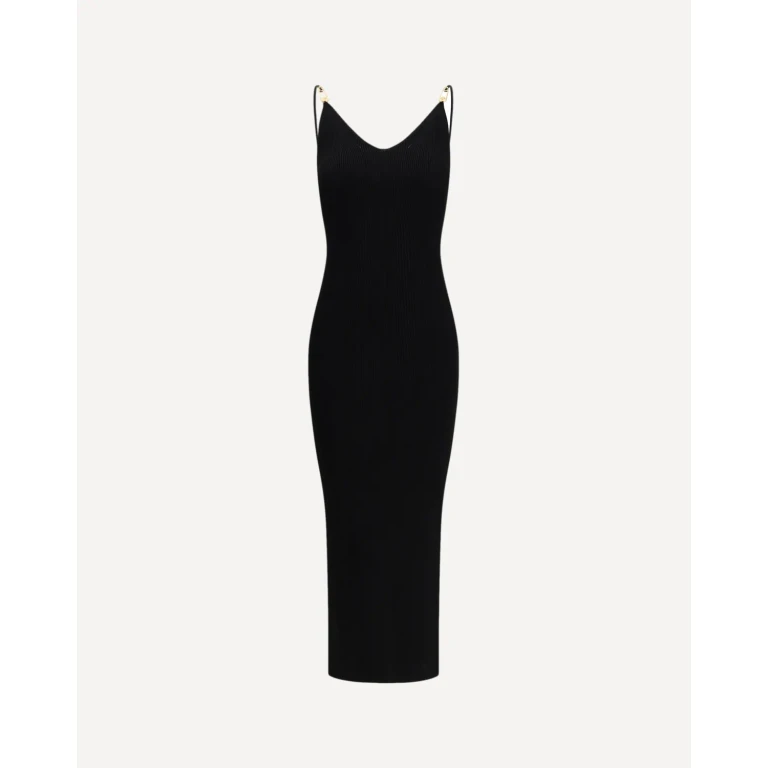 Abito midi sottoveste Versace con spille da balia