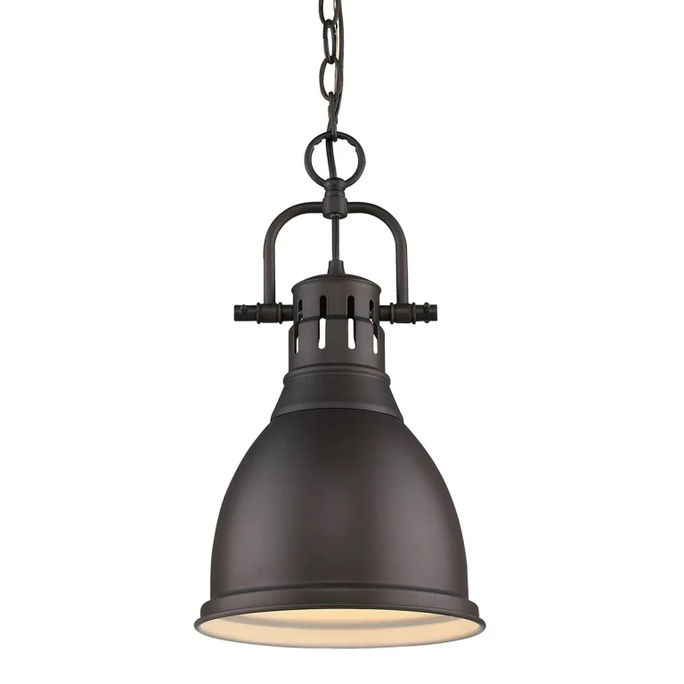 Golden Duncan 17" Mini Pendant in Rubbed Bronze
