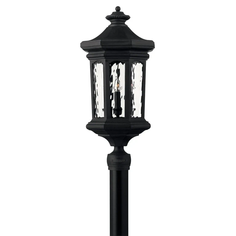 Museum Black LED Post Top or Pier Mount Lantern from the Raley Collection