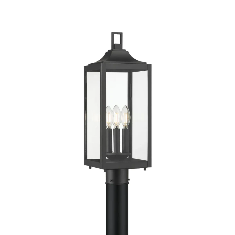 Powder Coated Black Post Lantern from the Halston Collection