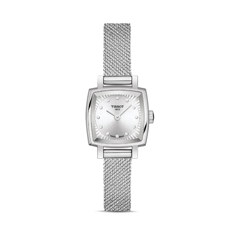 Tissot Lovely Square Diamond Mesh Bracelet Watch, 20mm x 20mm