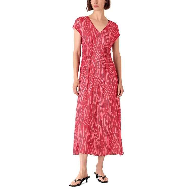 Whistles Petite Zebra Midi Dress