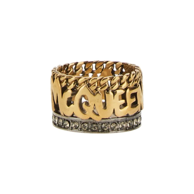 Anello Graffiti Alexander McQueen