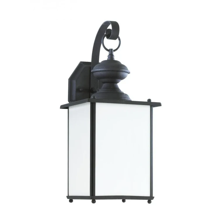 Black One Light Outdoor Wall Lantern from the Jamestowne Collection