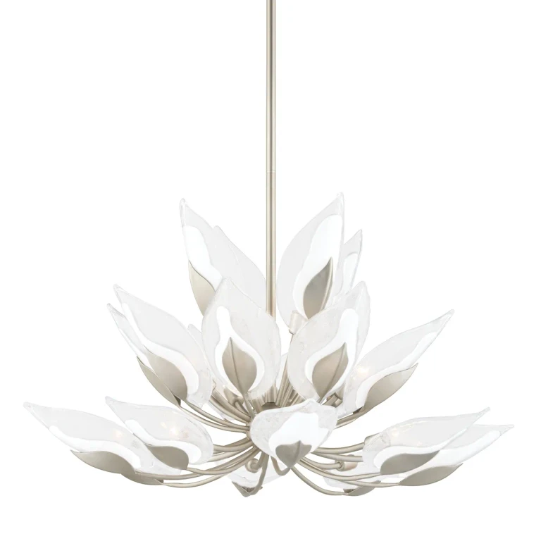Silver Leaf 20 Light Chandelier from the Blossom Collection
