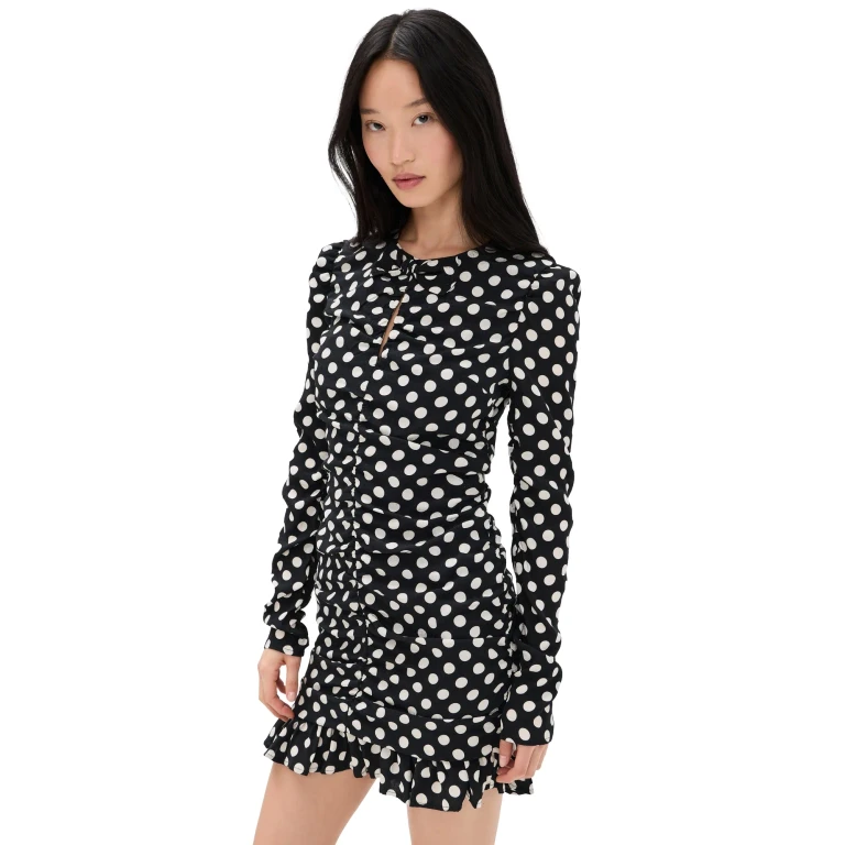 ESSENTIEL ANTWERP Jast Ruched Mini Dress Combo4 Black 40