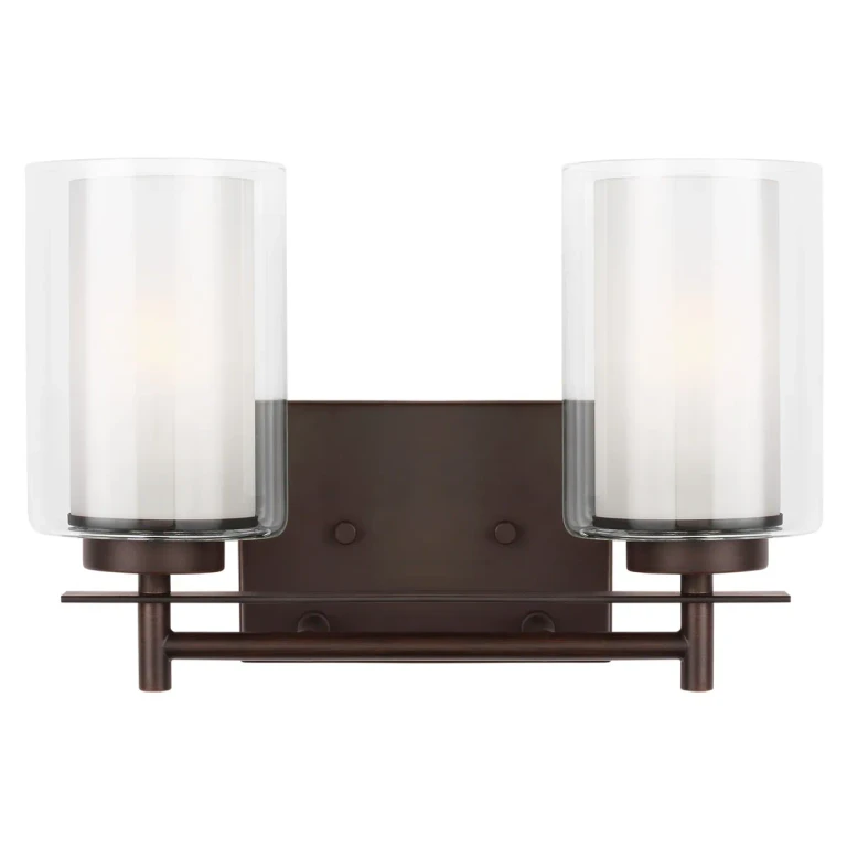Elmwood Park 2-Light Bathroom Vanity Light in Bronze
