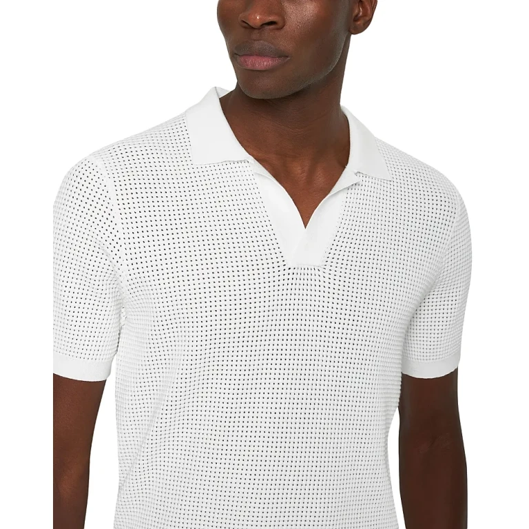 Orlebar Brown Roddy Waffle Knit Mesh Classic Fit Polo Shirt