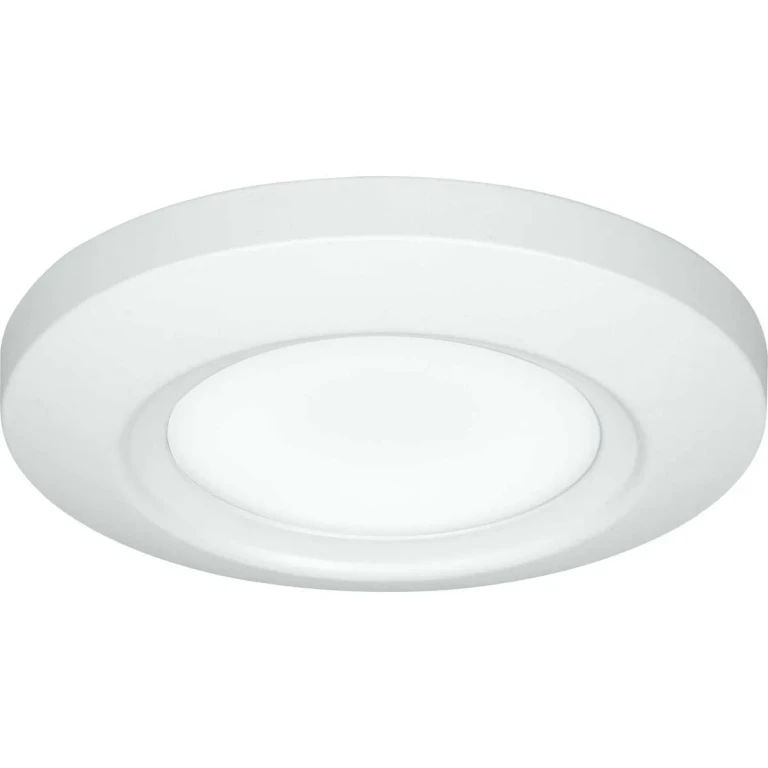 Satin White LED Flush Mount from the Emblem Led Collection