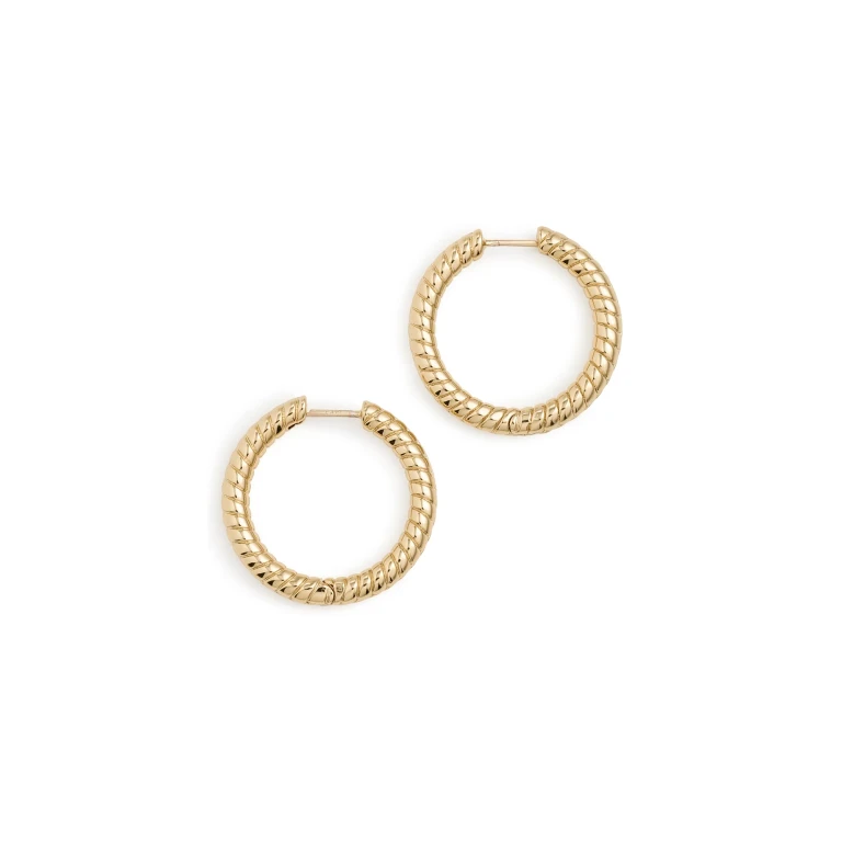 Jennifer Fisher Madison Huggies Yellow Gold One Size