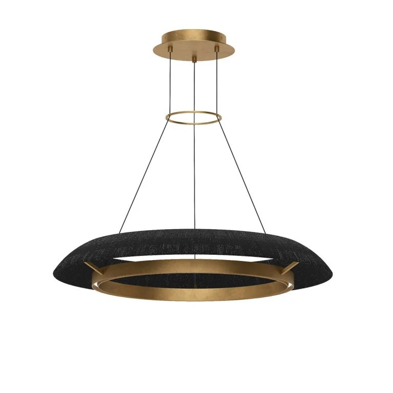 Hand Rubbed Antique Brass LED Chandelier from the Noa Collection