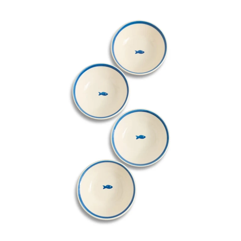 Zafferano Small Bowl Set of 4 Blue One Size