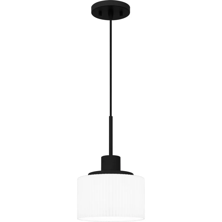 Matte Black One Light Mini Pendant from the Quoizel Piccolo Pendant Collection
