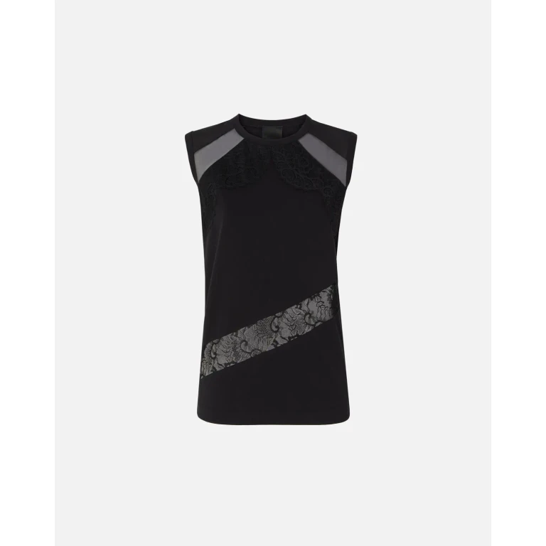 Pinko Mouwloze top met kantdetails