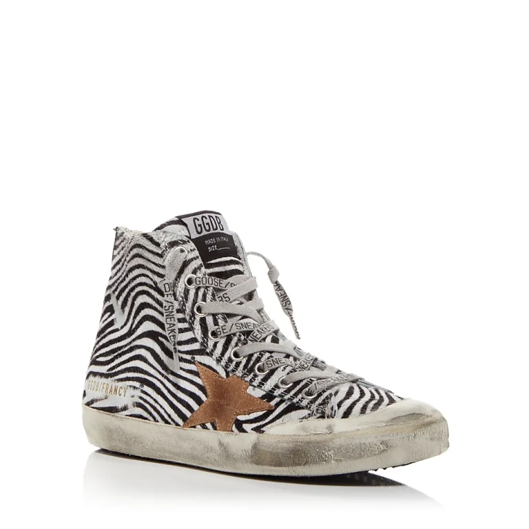 Golden Goose Women's Francy Penstar Horsey Calf Hair High Top Sneakers