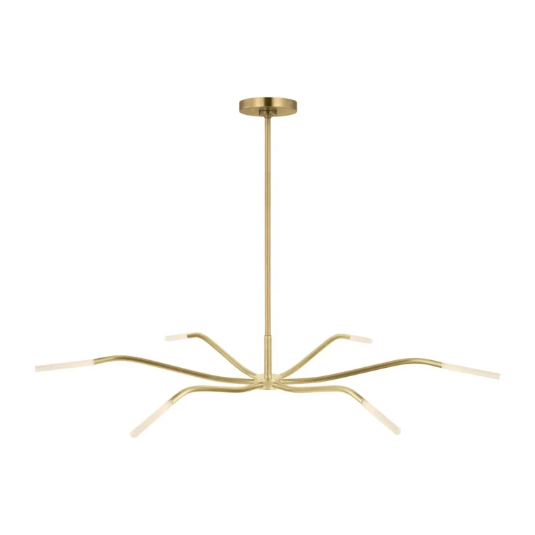 Hand-Rubbed Antique Brass LED Chandelier from the Lajos Collection