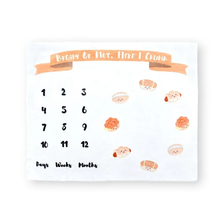 Fleece Milestone Blanket for Baby Photography