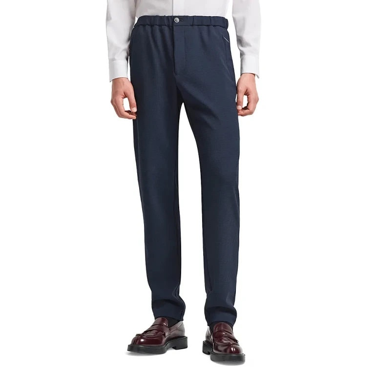 Emporio Armani Regular Fit Crepe Jersey Trousers
