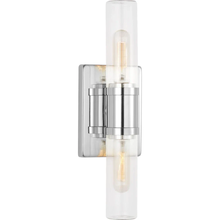 Chrome Chrome Bathroom Vanity Light from the Keaton Collection