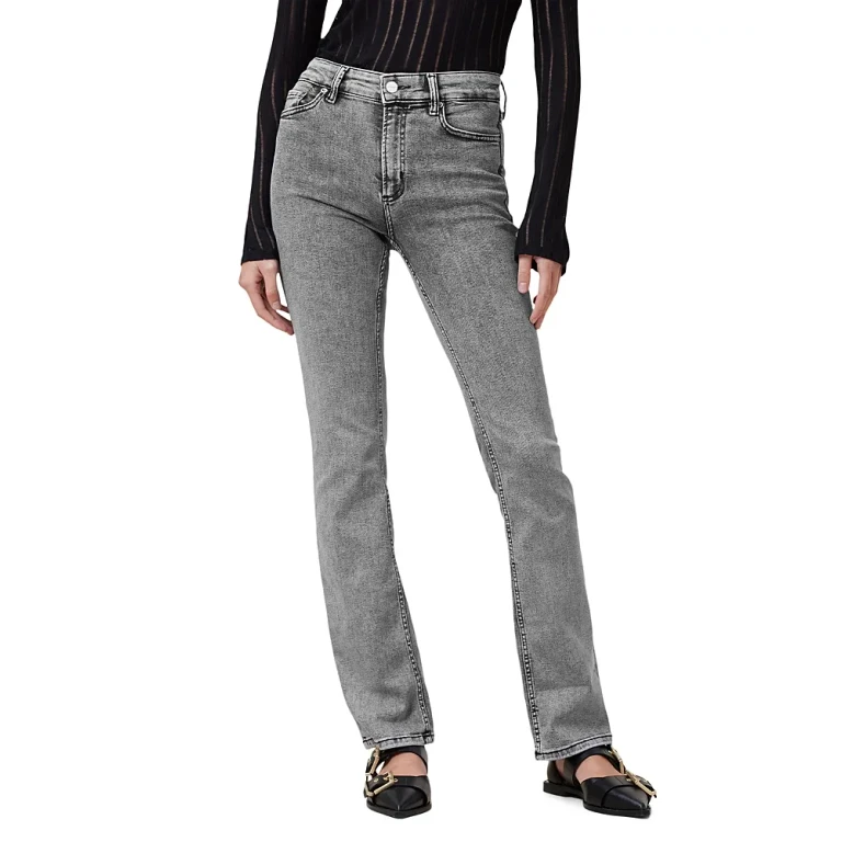 Allsaints Haldan Mid Rise Slim Bootcut Jeans in Washed Grey