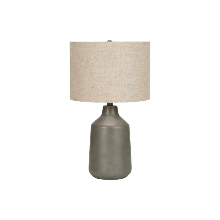 24 Inch Gray Concrete Table Lamp