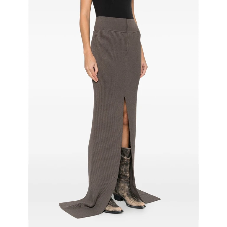 Rick Owens Skirts Grey Wool - Women