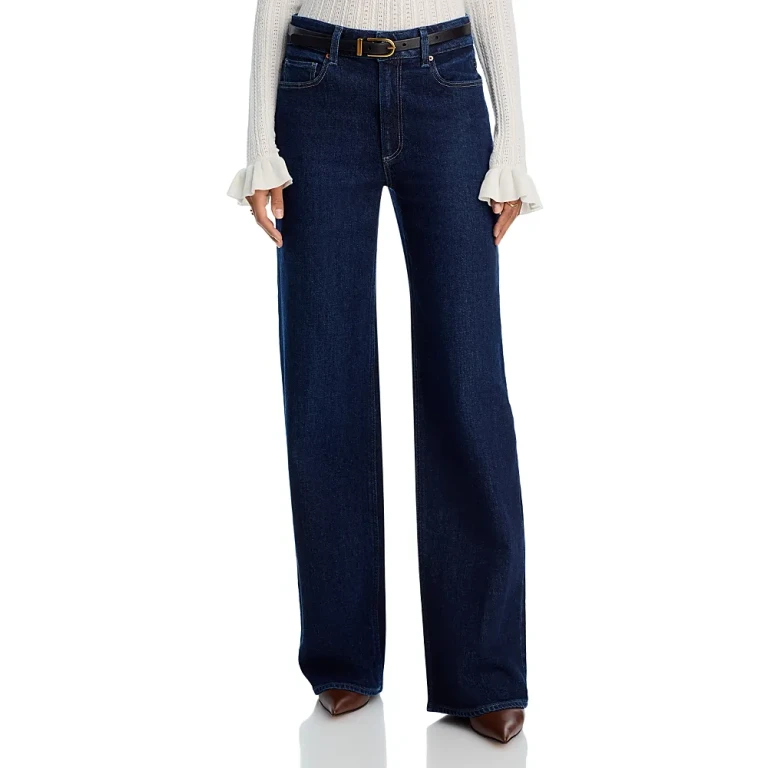 Paige Sasha High Rise Wide Leg Jeans in Dwell