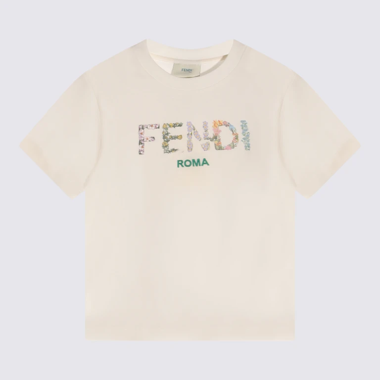 Fendi T-Shirts And Polos Gesso _co - Kids