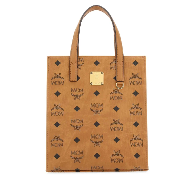 MCM Printed Canvas Shopping Bag