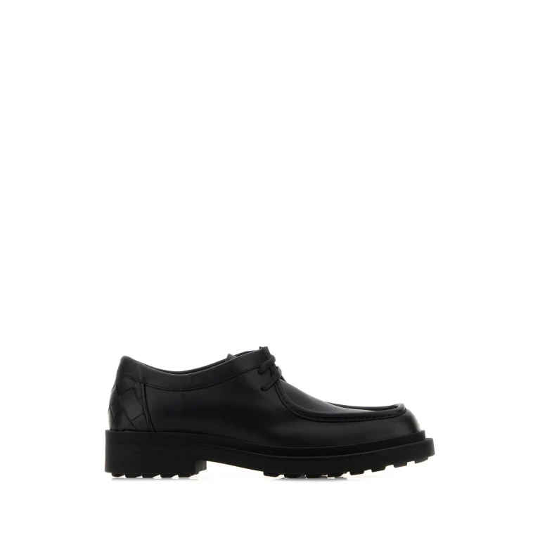 Bottega Veneta Black Leather Ben Lace-up Shoes
