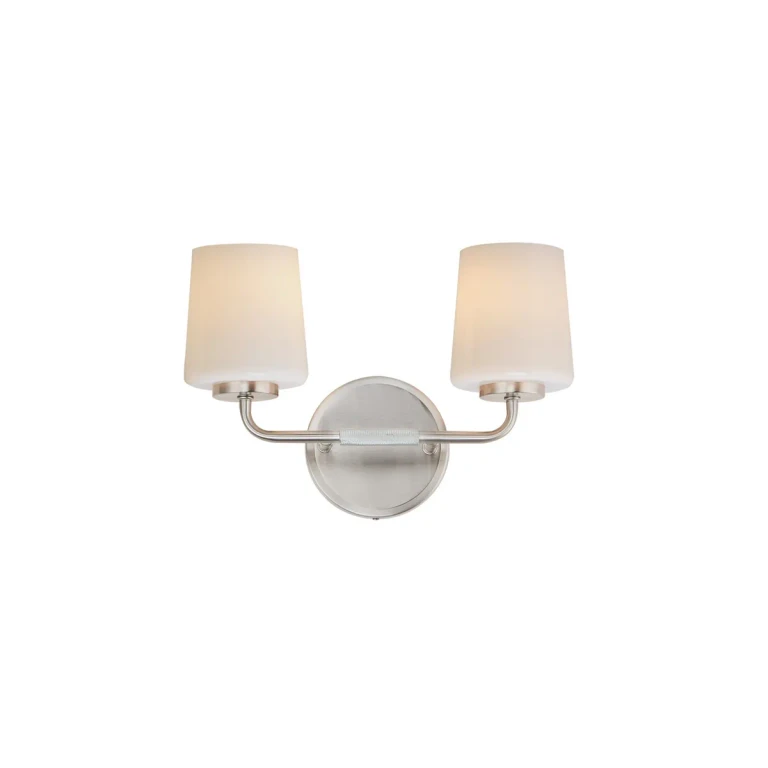 Satin Nickel Bathroom Vanity Light from the Durham Collection