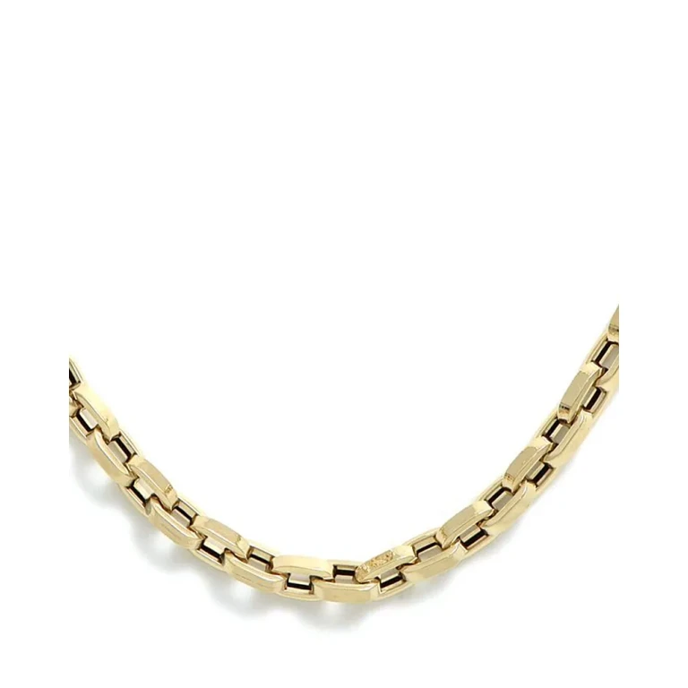 Specchio Venezia Box Link Chain Necklace in 14K Yellow Gold, 18