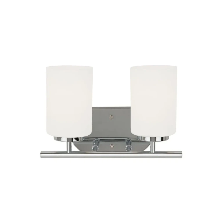 Chrome Two Light Wall Bath from the Oslo Collection
