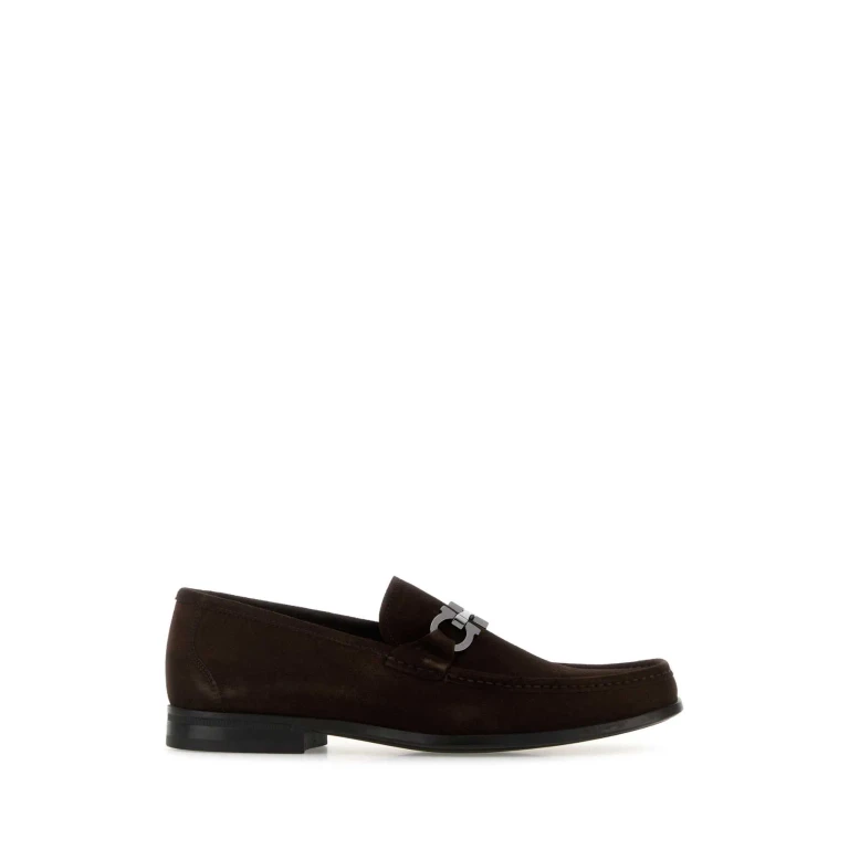 Ferragamo Brown Suede Grandioso Loafers