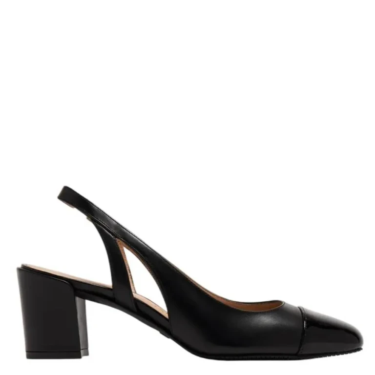 Stuart Weitzman Sleek 50 Leather Slingback Pumps