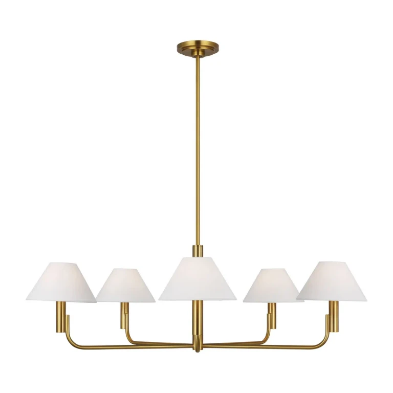 Burnished Brass Chandelier from the Colfax Collection