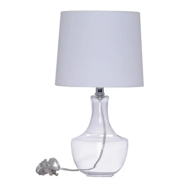 Brushed Polished Nickel One Light Table Lamp from the Table Lamp Collection