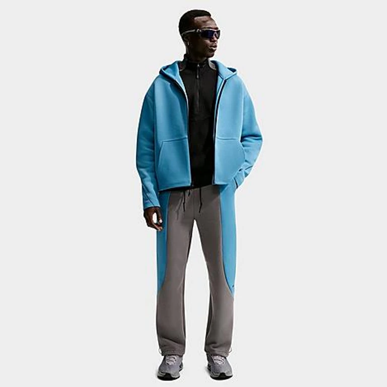 Nike Men's Tech Fleece Pro Open Hem Pants in Pencil Point/Work Blue/Black Size: XS