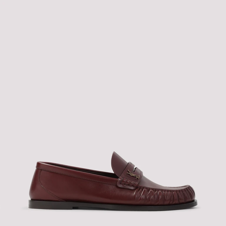 Saint Laurent Leather Loafers Red - Women