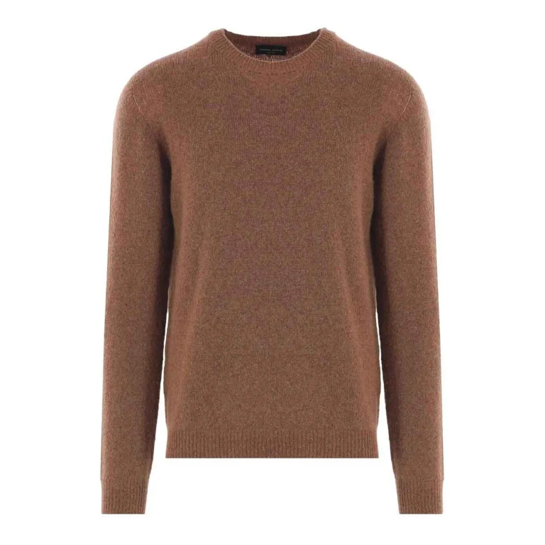Roberto Collina Pull Col Rond - Marron Clair