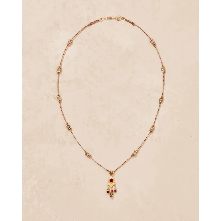 Necklace Padma Chaine Grenat
