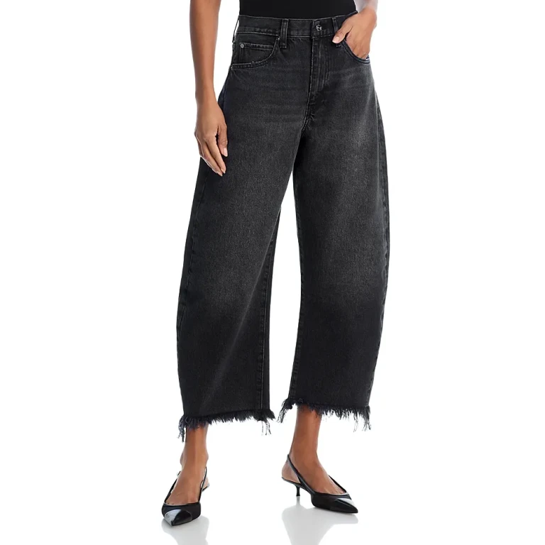 Frame The Bubble Crop High Rise Jeans in Limitless
